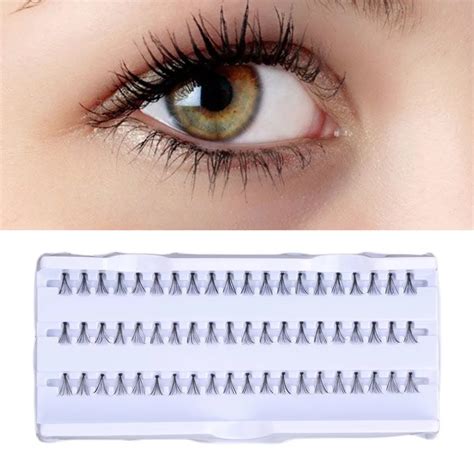 60pcs/Set Individual Lashe Black False Eyelash Natural Long Cluster ...