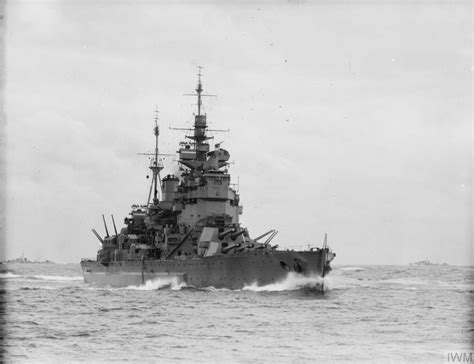 The battleship HMS Duke of York operating in the Mediterranean ...