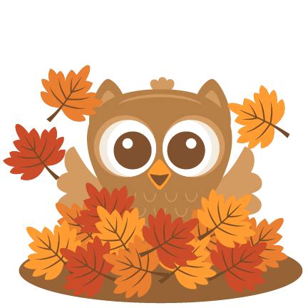 Owl in Leaves SVG scrapbook cut file cute clipart files for silhouette ...