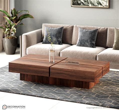 Aster Solid Wood Rectangular Coffee Table Decornation | atelier-yuwa ...