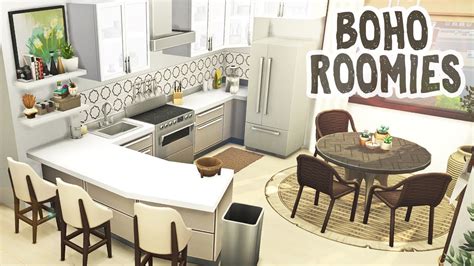 Boho Roommates || The Sims 4 Apartment Renovation: Speed Build - YouTube