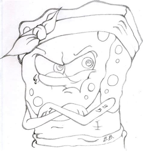 Gangster Spongebob Drawings | Spongebob drawings, Spongebob coloring, Drawings