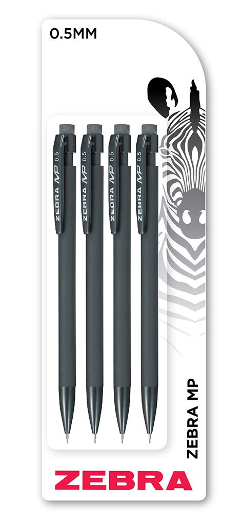 Buy Zebra Pen MP Mechanical Pencil, 0.5mm, Pack of 4 Online at desertcartKUWAIT