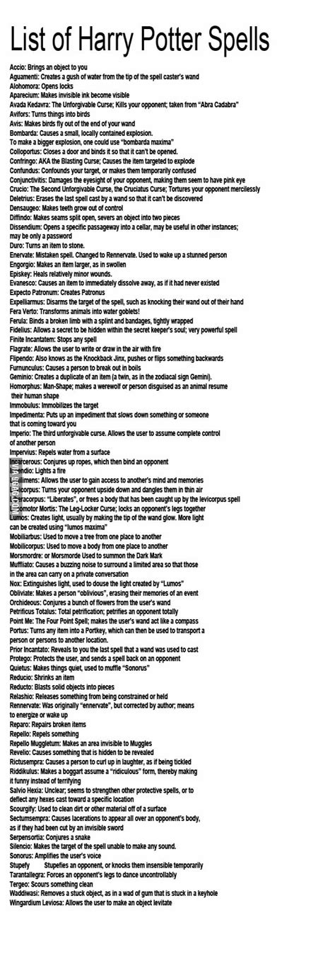 List of Harry Potter Spells - 9GAG