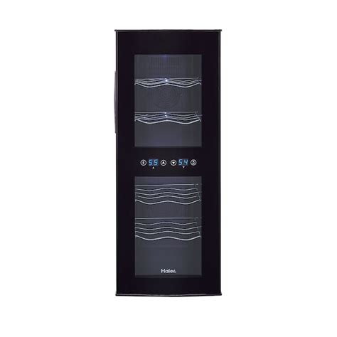 Haier 10-in W Black Dual Zone Cooling Wine Cooler in the Wine Coolers department at Lowes.com