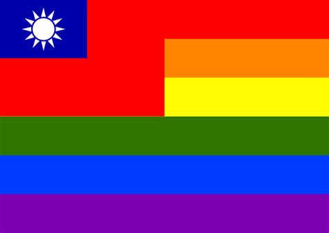 Rainbow Flag Taiwan - Openclipart