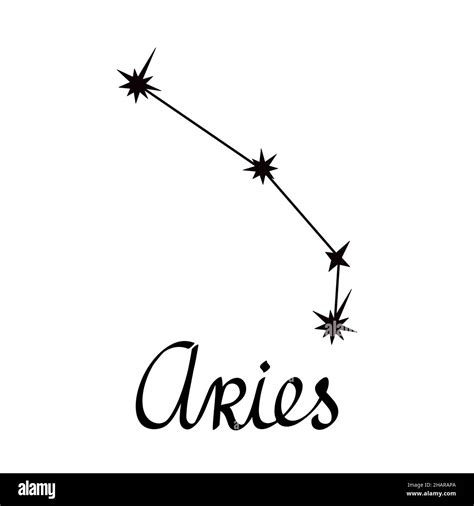 Zodiac constellation collection simple vector illustration, Aries astrology horoscope symbol for ...