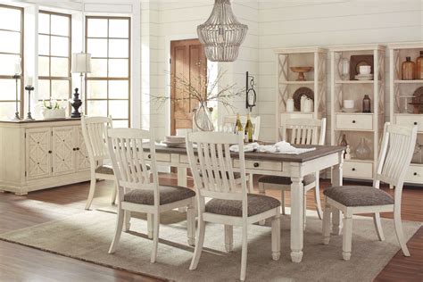 Bolanburg White and Gray Rectangular Dining Room Set from Ashley | Coleman Furniture