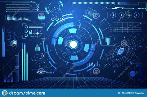 Abstract Technology Ui Futuristic Concept Hud Interface Hologram Stock Vector - Illustration of ...