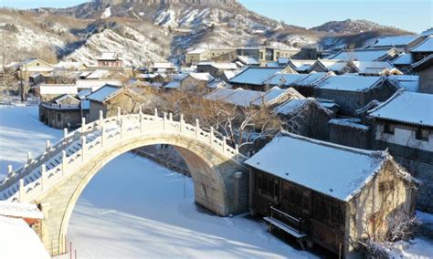 Snow scenery of Gubei Water Town in Beijing - Global Times