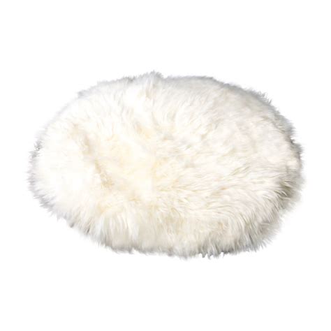 Natural White Round Sheepskin Rug - 70cm — Scandi Home
