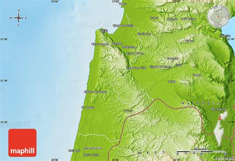 Physical Map of Haifa