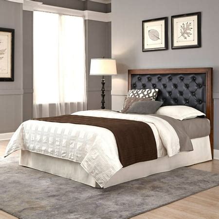 Duet King/California King Tufted Diamond Panel Headboard, Black Leather ...