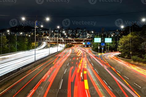 Night View of Seoul Expressway, Korea 10510034 Stock Photo at Vecteezy