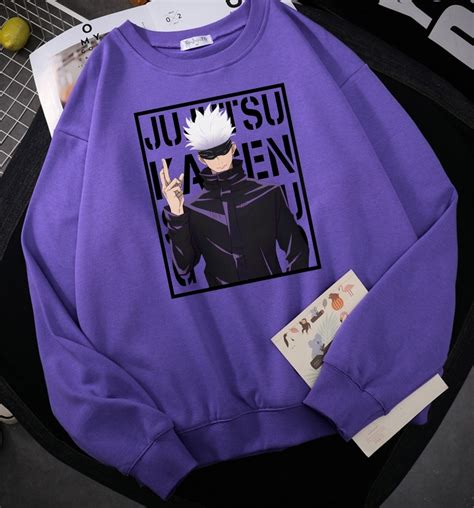 Jujutsu Kaisen Merch - Gojo Satoru Character Printed Anime Pullover ...