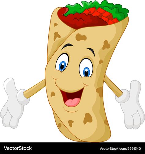 Cartoon burrito Royalty Free Vector Image - VectorStock