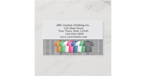 T-shirt Clothing Store Business Card | Zazzle