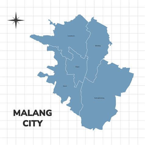 Malang city map illustration. Map of cities in Indonesia 36272045 ...