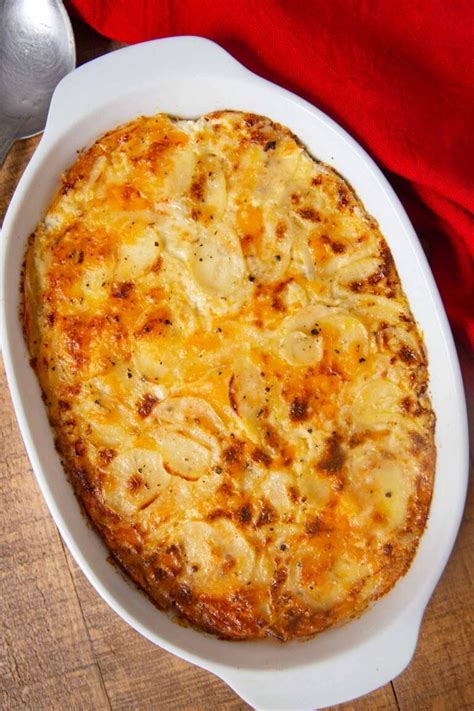 Easy Cheesy Garlic Scalloped Potatoes Recipe - Dinner, then Dessert