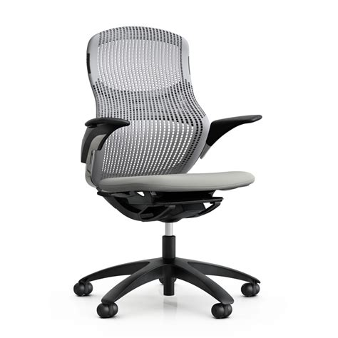 KNOLL office chair with castors GENERATION with arms and dark base - MyAreaDesign.it