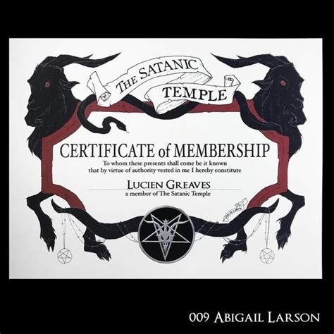 Official Membership Cards and Certificates - The Satanic Temple ...