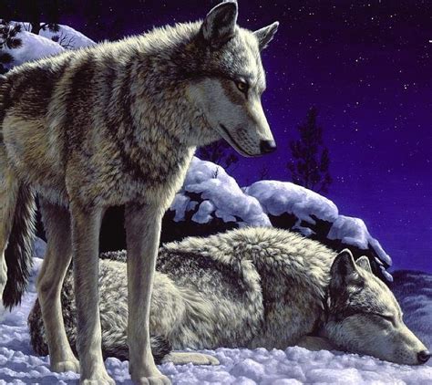 Wolf Pack Painting by Brewer Company