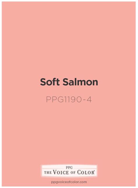 Soft Salmon pink paint color by PPG Voice of Color. Get this paint ...