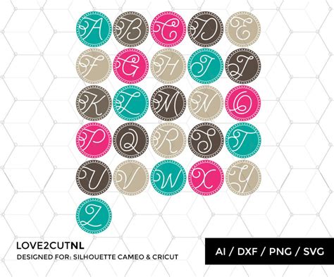 Circle Monogram Svg File Svg Monogram Monogram Svg Files | Etsy