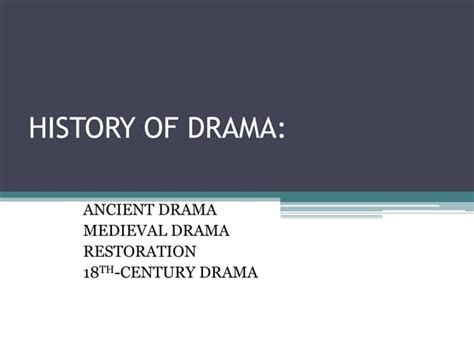 History of drama | PPT