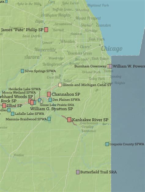 Illinois State Parks Map 18x24 Poster - Best Maps Ever