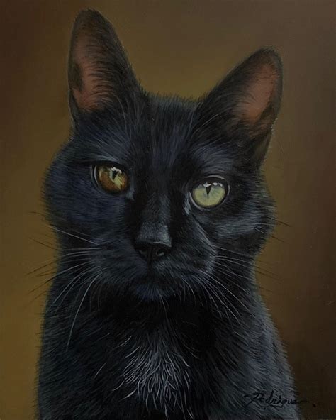 Black cat oil painting by Carole Rodrigue Art/Tutorials on Instagram ...