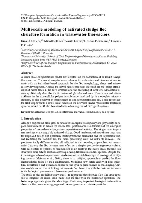 (PDF) Multi-scale modeling of activated sludge floc structure formation ...