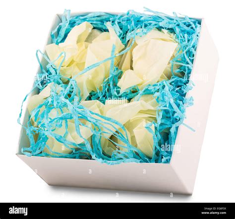 white box packing paper Isolated on white background Stock Photo - Alamy