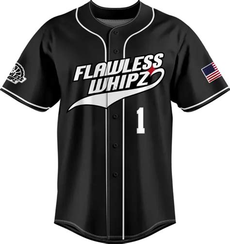 Flawless Whipz CHM Black Full Button Jersey