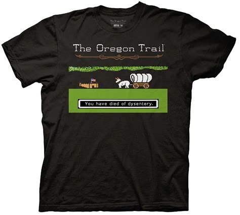 Oregon Trail Game Dysentery Mens Black T shirt-in T-Shirts from Men's Clothing on Aliexpress.com ...