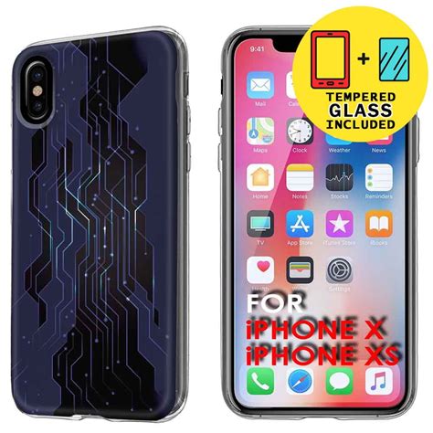 Clear TPU Phone Case for Apple iPhone XS,X,Stylish Sci-fi Backplate ...