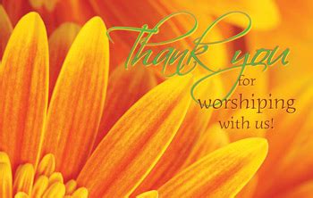 Thank You for Worshiping With Us Postcards - Item #116771