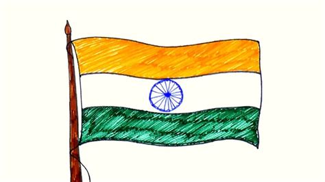 How to draw Indian national flag by sketch pen in School,কিভাবে ভারতের জ... | Drawings, Painting ...