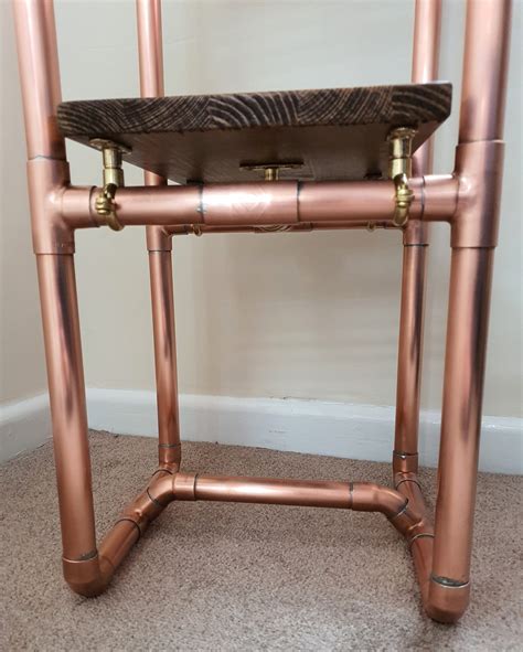 Copper pipe side table | Etsy