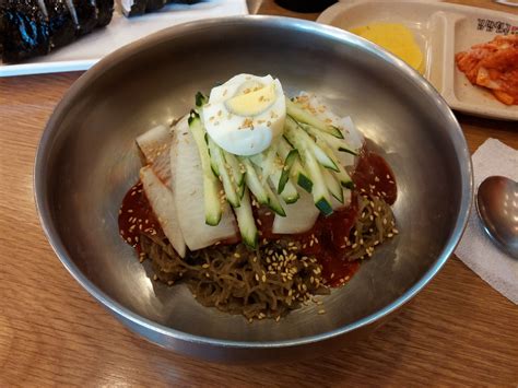 Bibim Naengmyeon (Korean cold noodles) Naengmyeon, Korean Cold Noodles ...