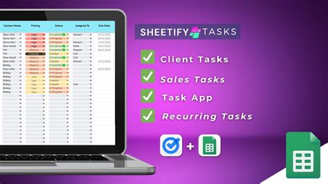 Google Sheets Task Manager, Task Checklist, Tracker Googlesheets Template, Googlesheets Planner ...