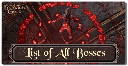 List of All Bosses | Baldur's Gate 3 (BG3)｜Game8