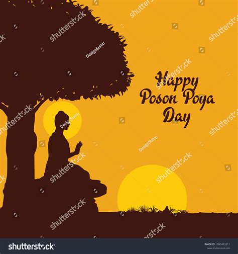 Happy Poson Poya Day vector illustration - Royalty Free Stock Vector 1985493311 - Avopix.com