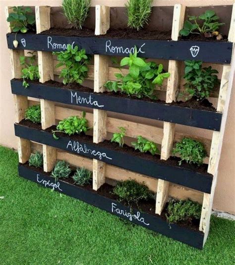 » Home Designs | Wooden garden planters, Vertical herb garden, Pallets garden