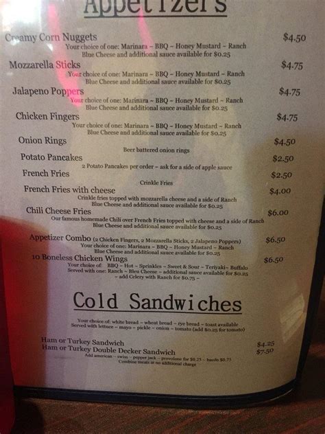 Menu at Madeira Inn pub & bar, Cincinnati, Laurel Ave