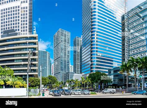 High rise buildings in Brickell, Miami Stock Photo - Alamy