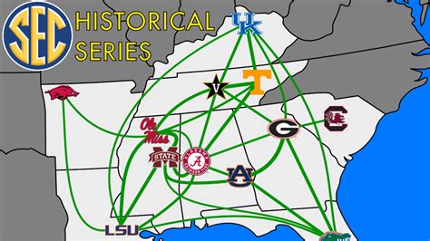 SEC Historical Football Series Mapped Out - Team Speed Kills