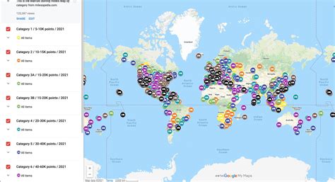 Carte Géographique Complète Hôtels Marriott Bonvoy | 2023 | Milesopedia