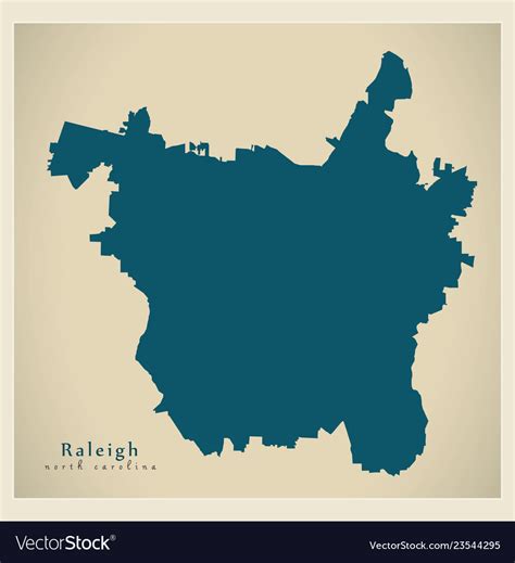 Modern city map - raleigh north carolina Vector Image