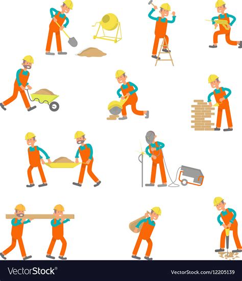 Construction workers Royalty Free Vector Image